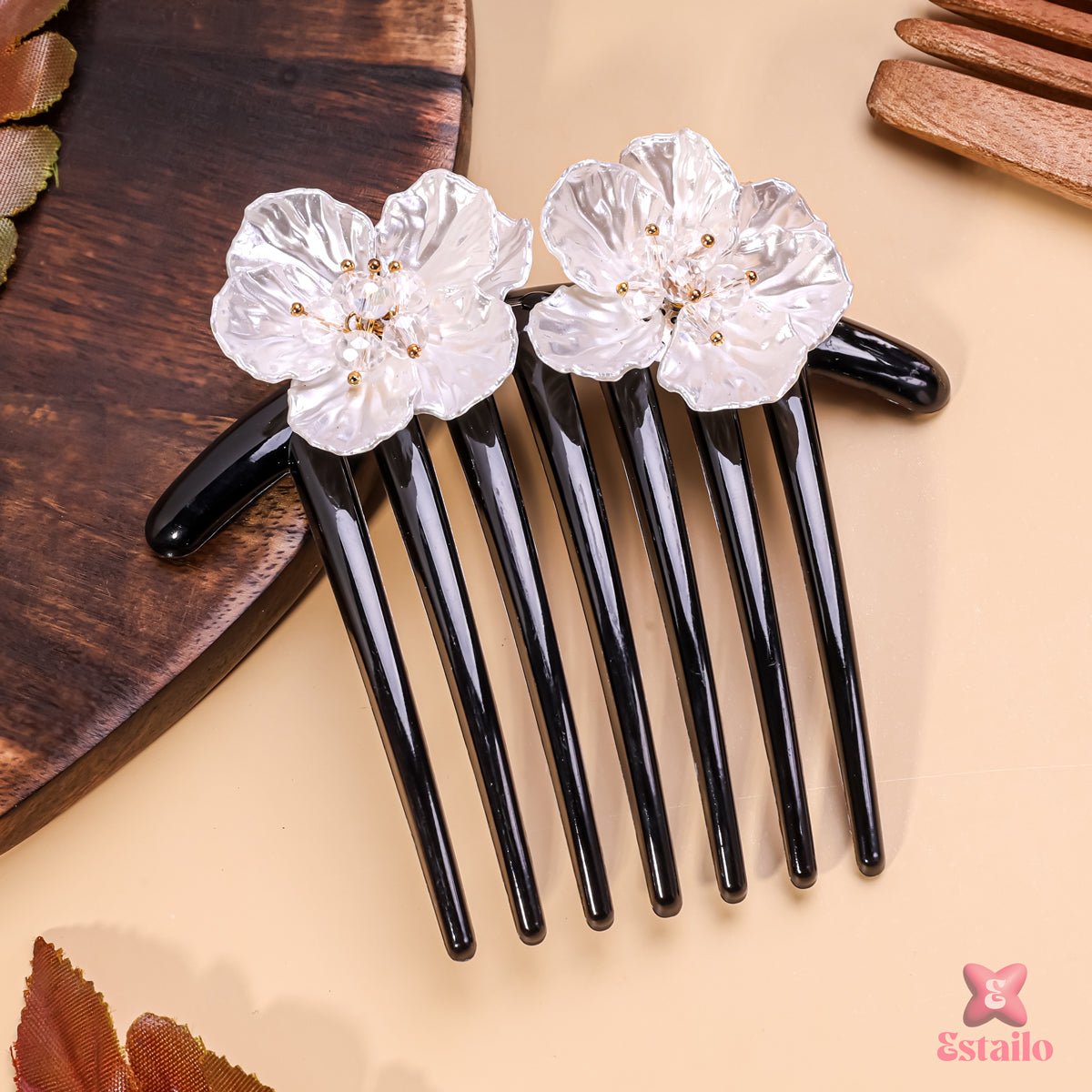 Crystal Bloom Hair Comb