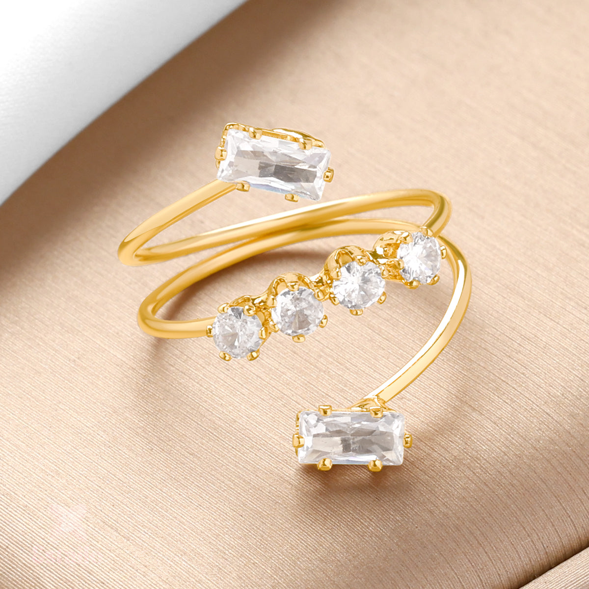 Luminous Twine Gemstone Ring