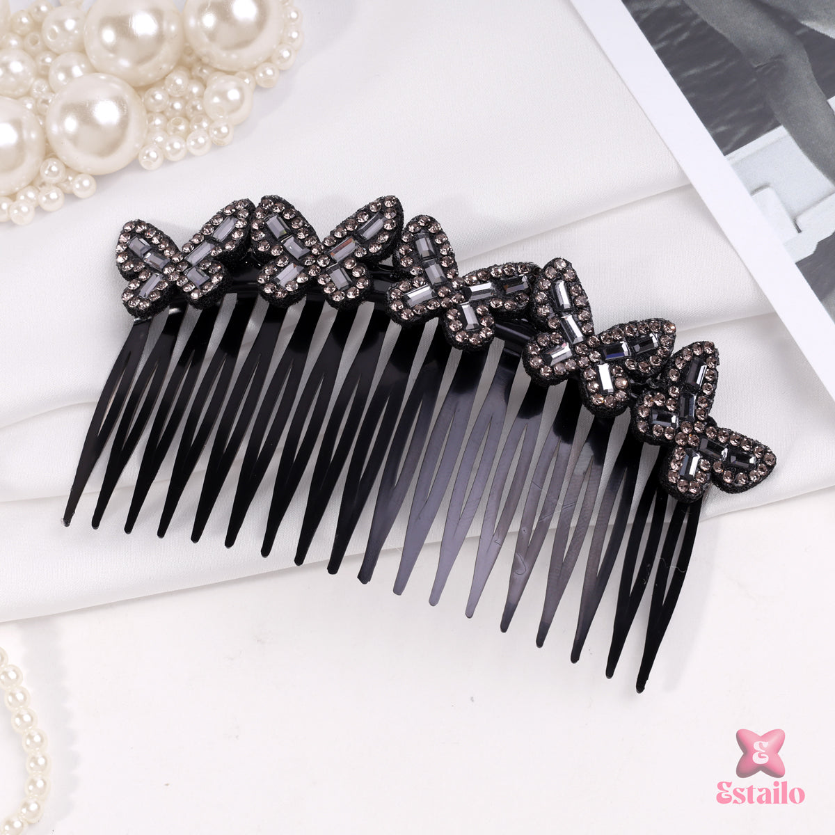 Eclipse Crystal Butterfly Comb