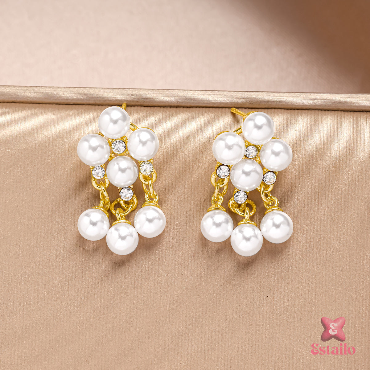 Timeless Pearl & Crystal Drops Earrings