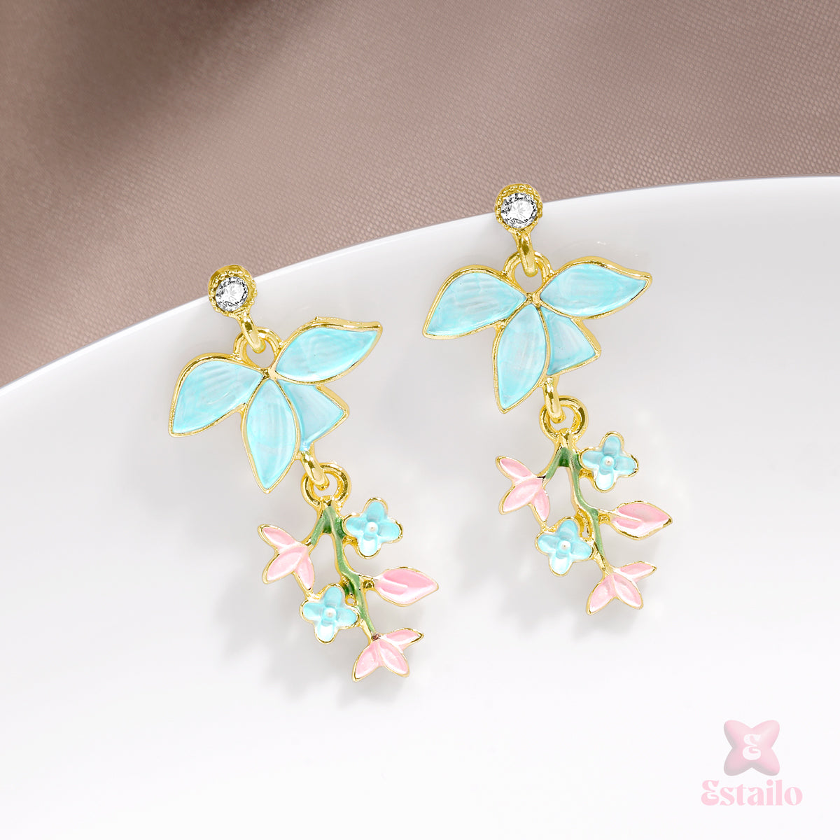 Pastel Flora Dangles Earrings