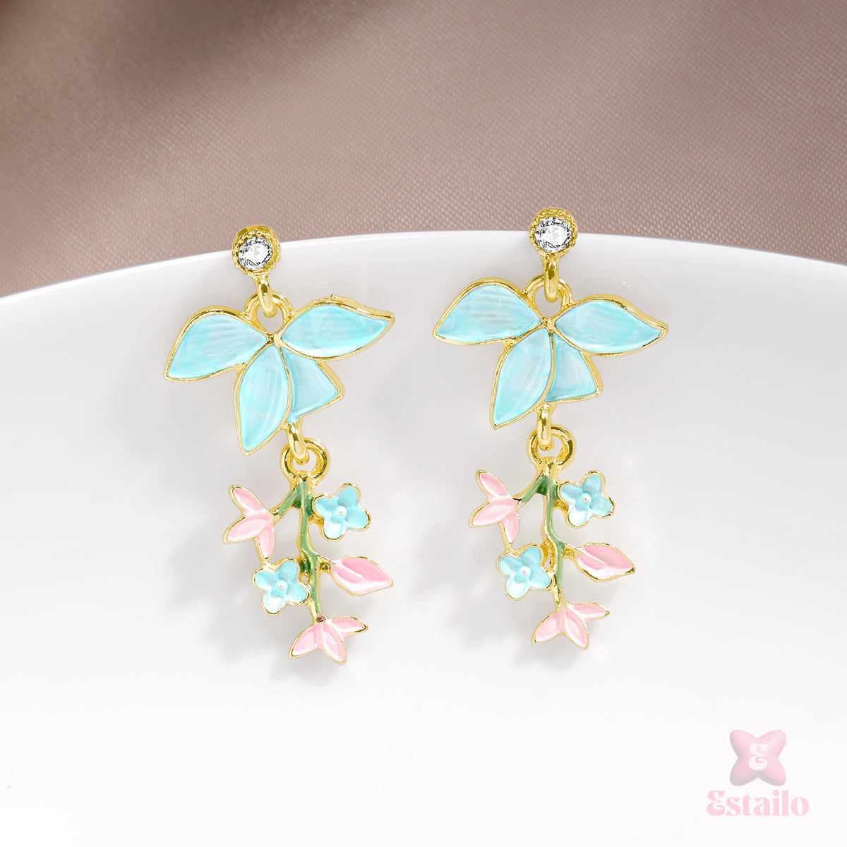 Pastel Flora Dangles Earrings