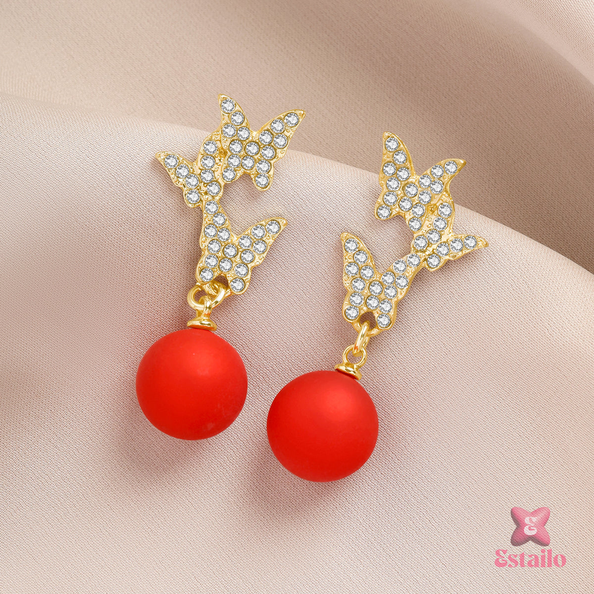 Ruby Flight Dangle Earrings