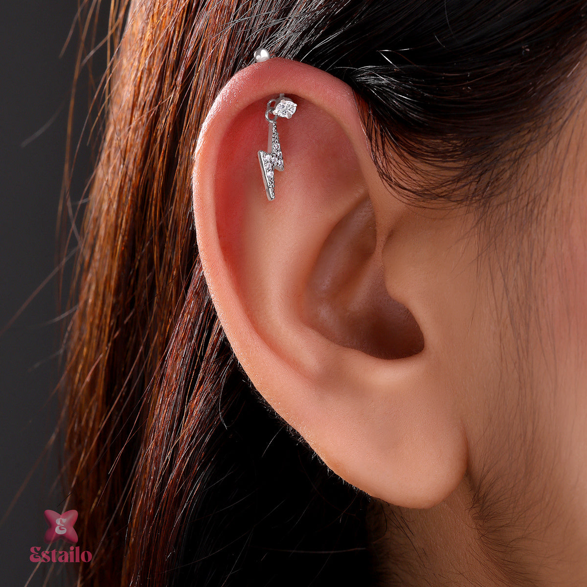 Bolt Drop Helix Earrcuff Earring
