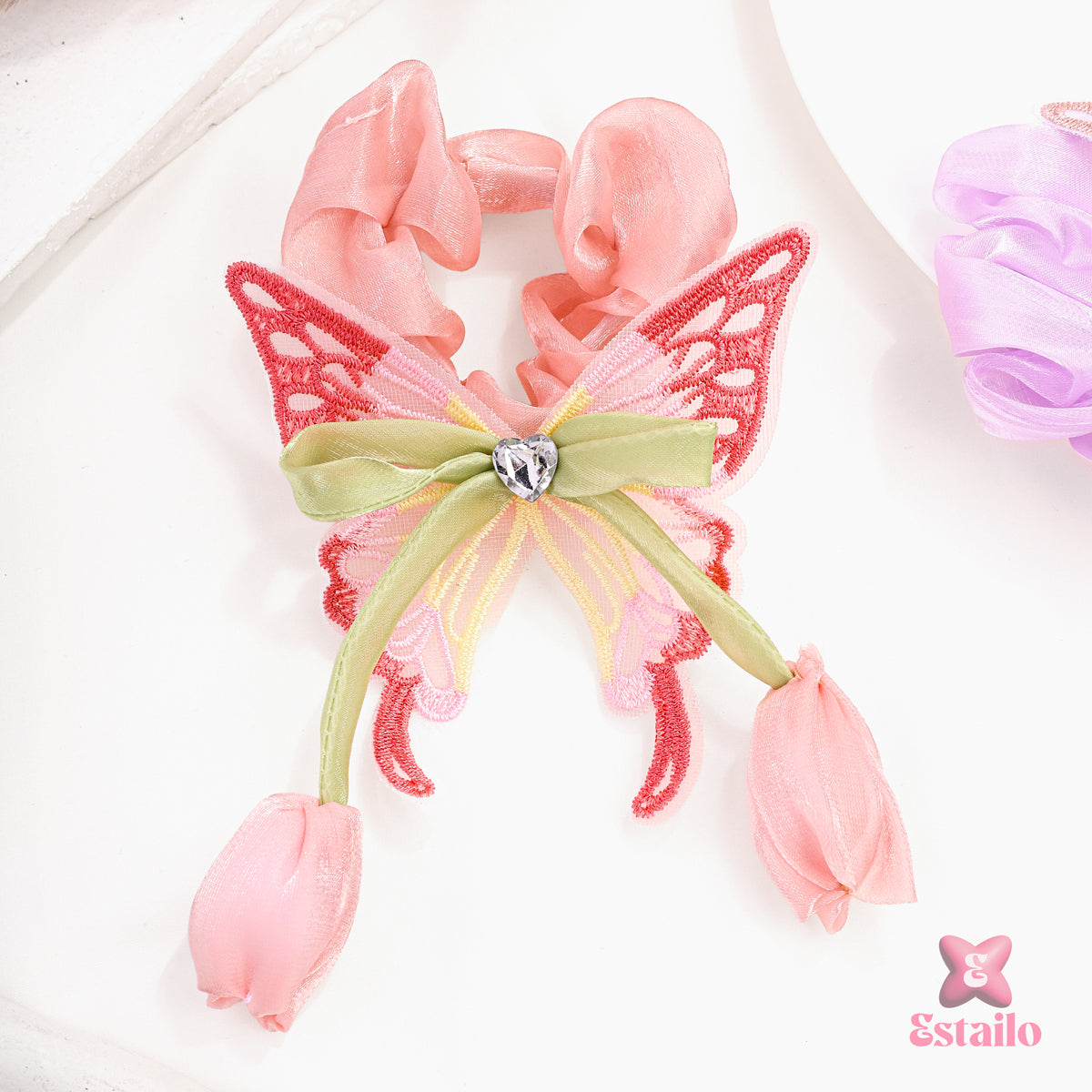 Whimsical Flora Hair Scrunchie