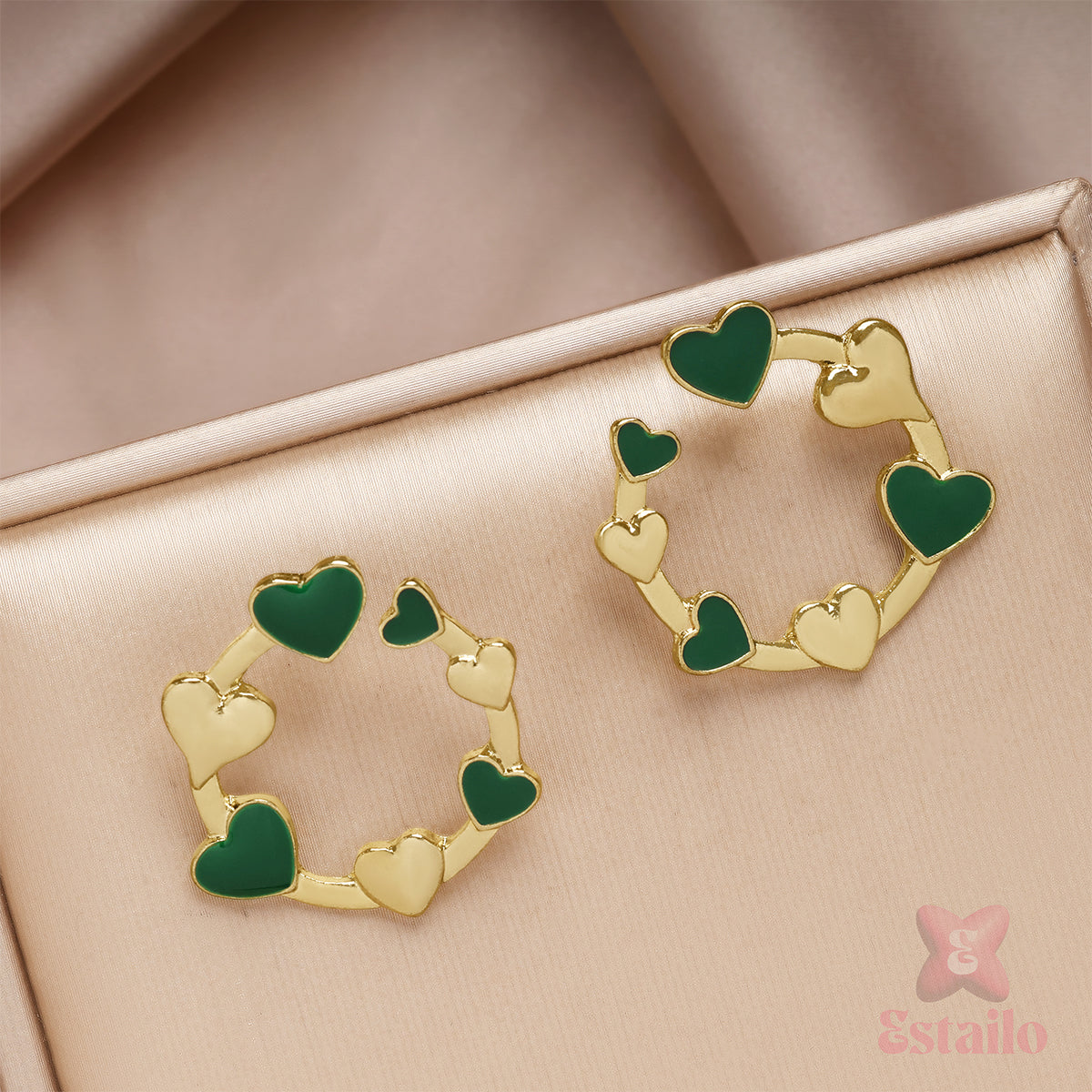 Forest & Gold Charms Earrings