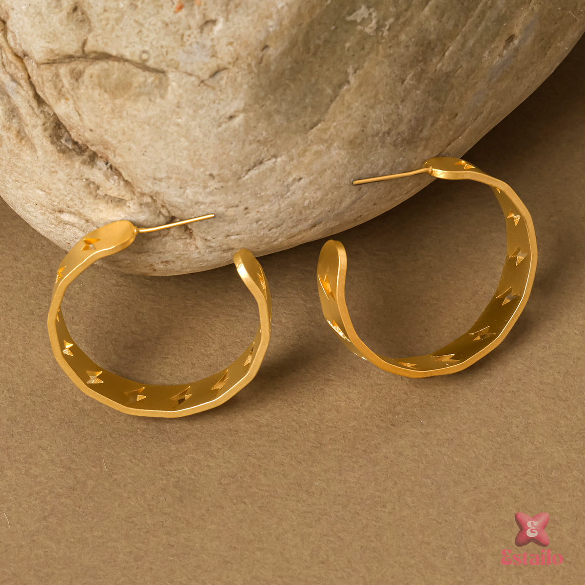 Gleam Strike Hoops Earrings