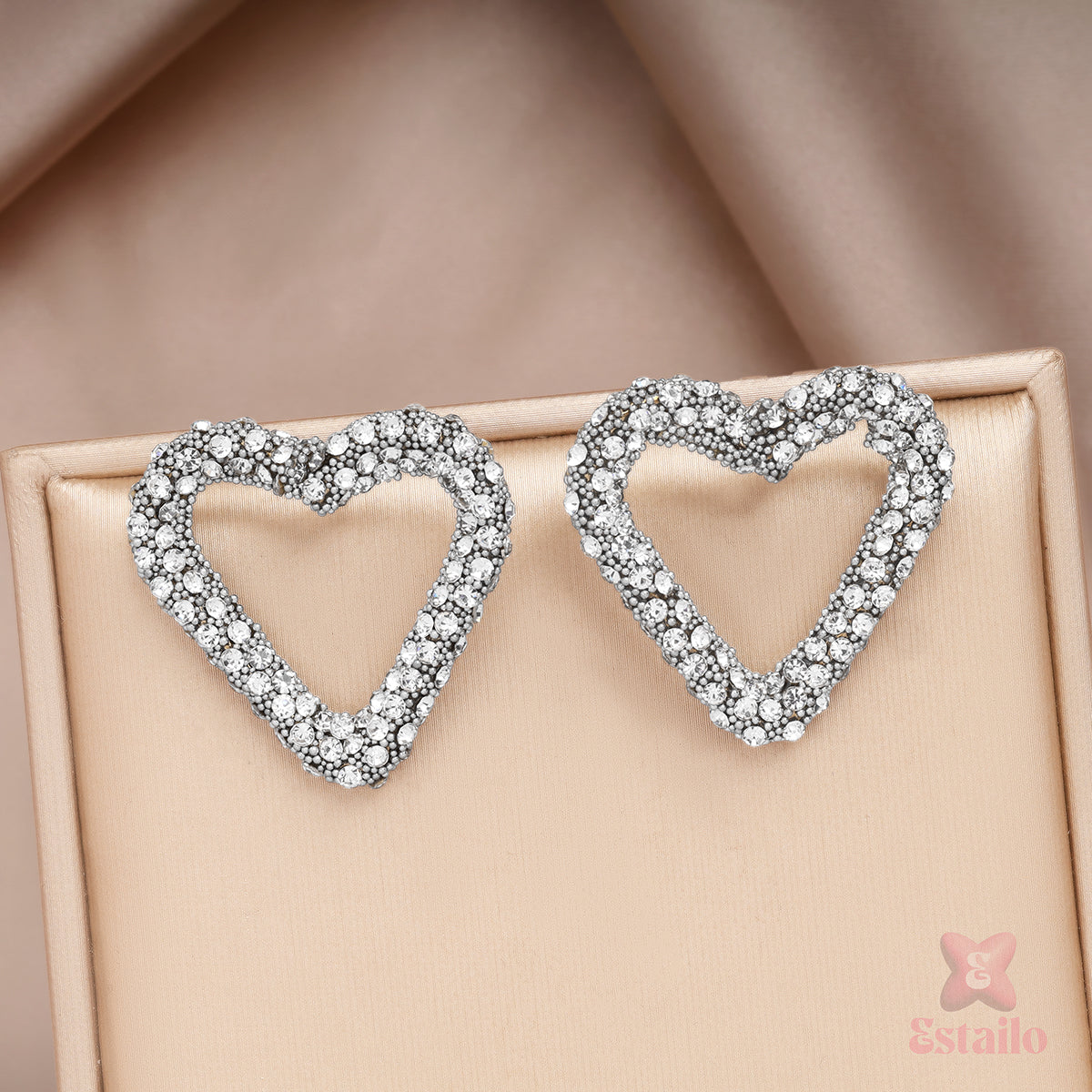 Rhinestone Heart Earring