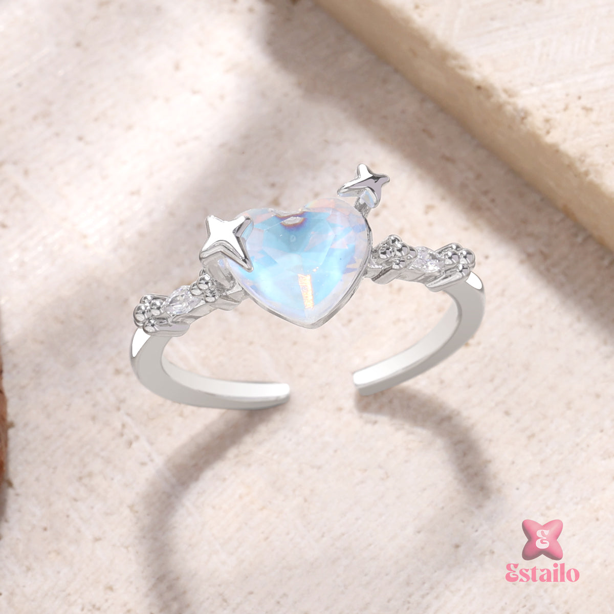 Opaline Dream Heart Ring