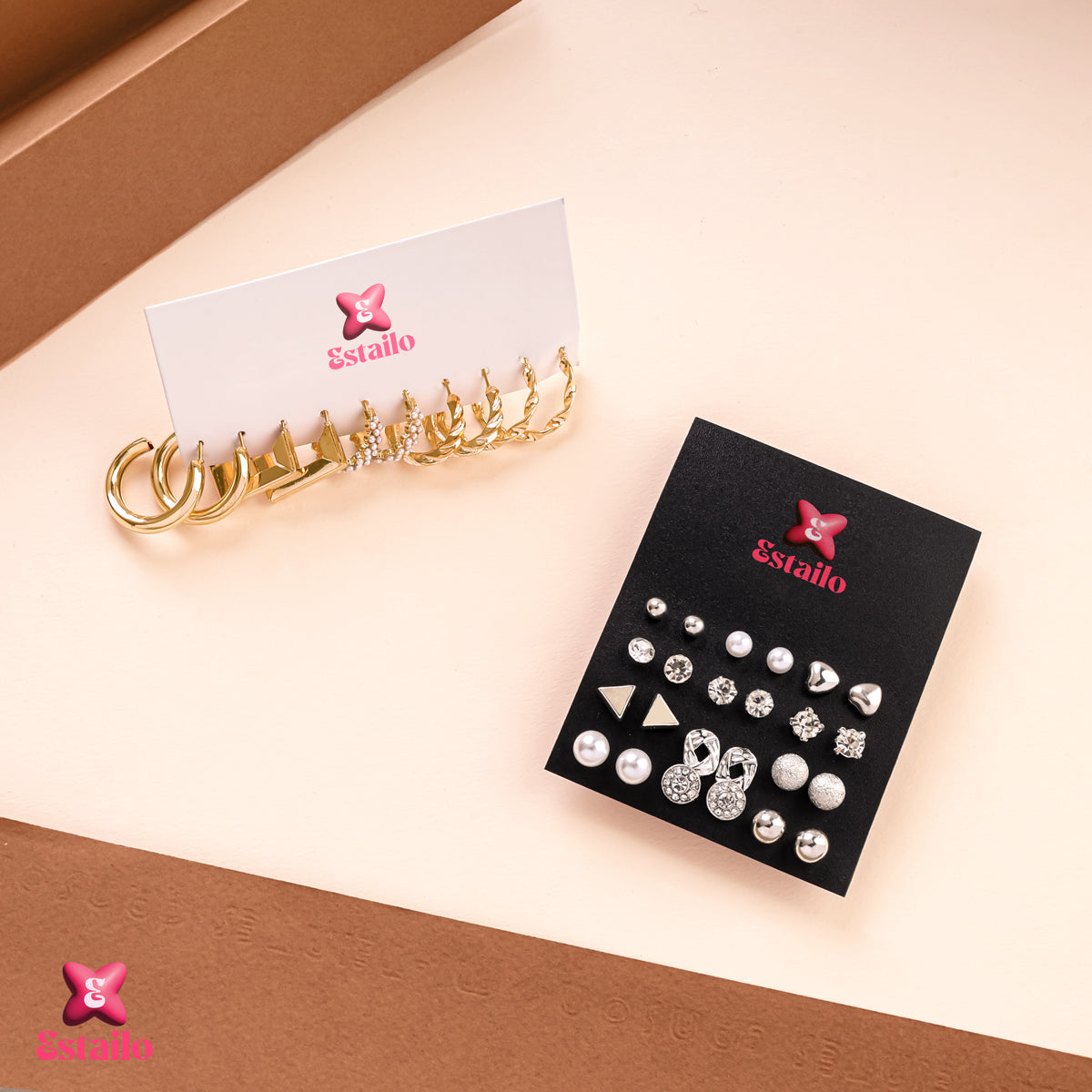 Gold Gilded & Silver Sparkle Set