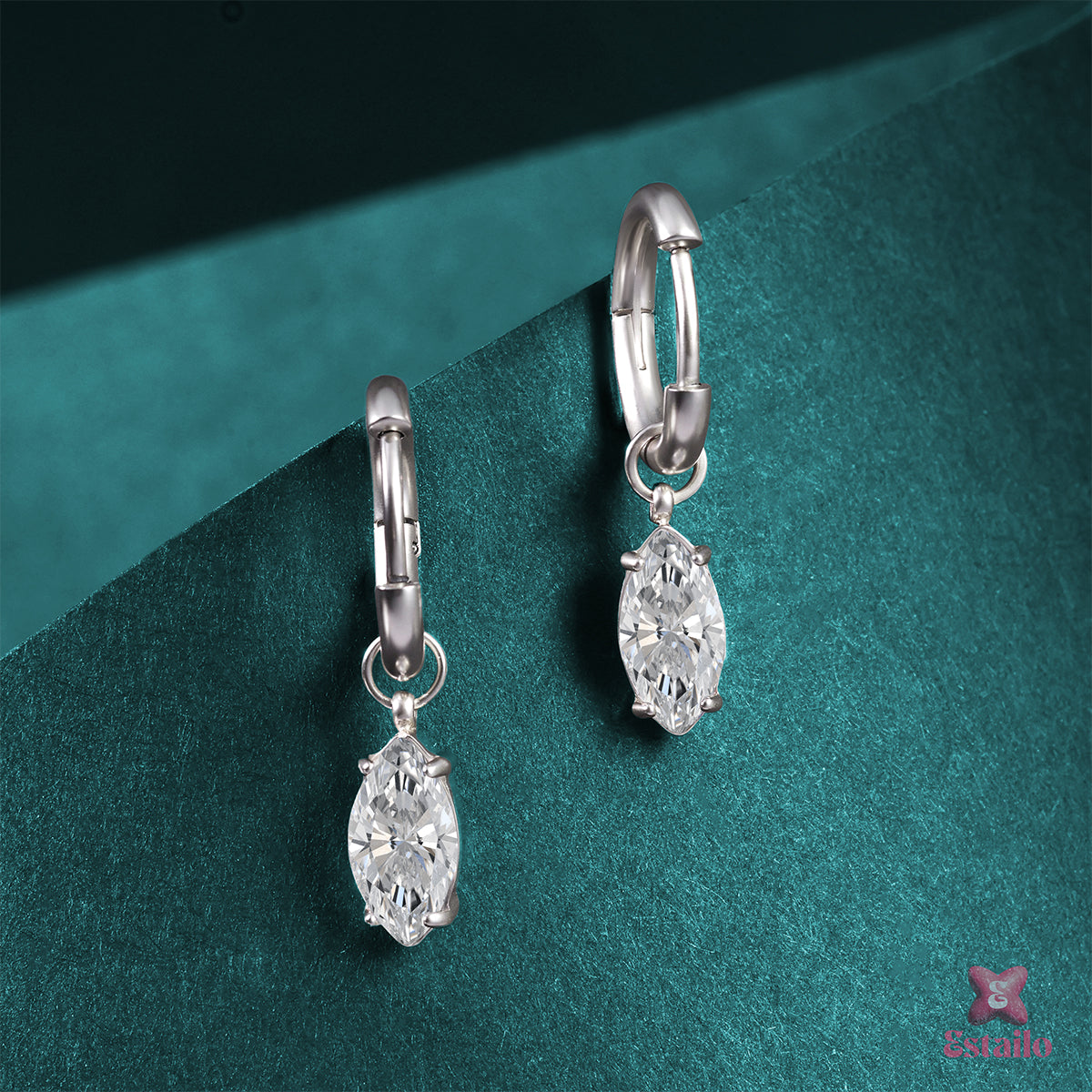 Starlight Dewdrop Huggies Earrings