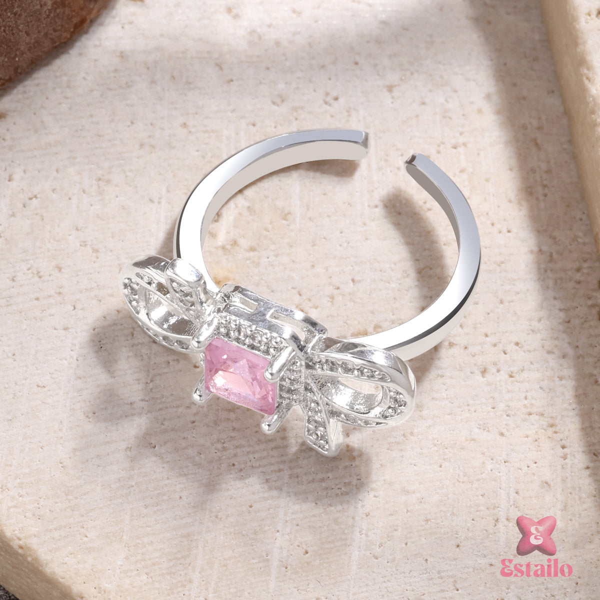 Rose Ribbon Embrace Ring