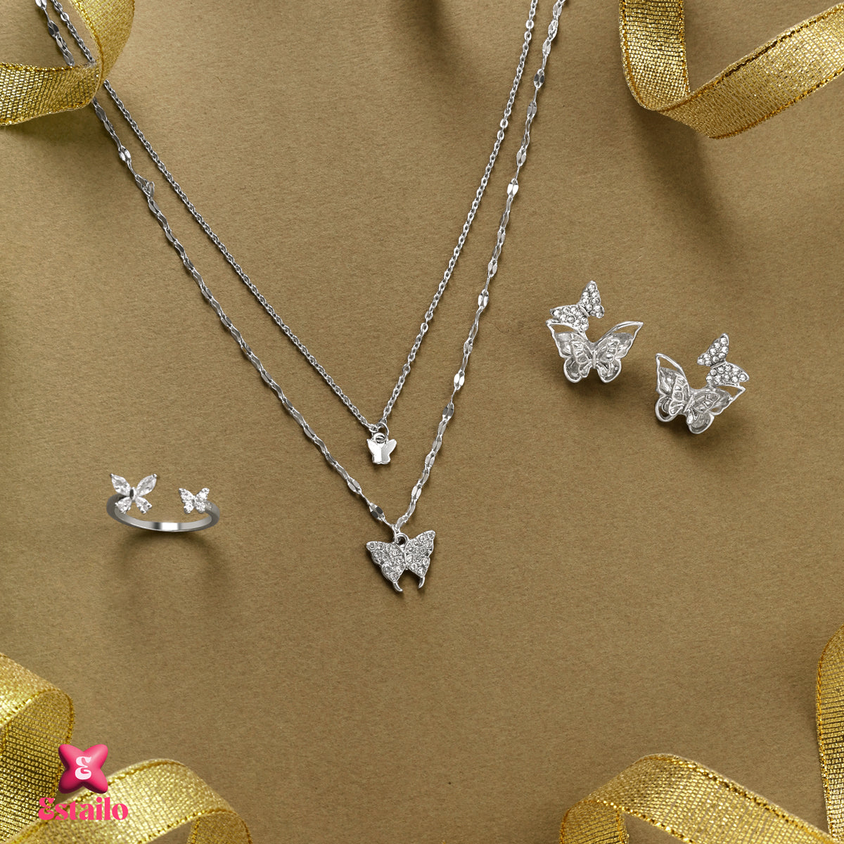 Silver Butterfly Dream Set