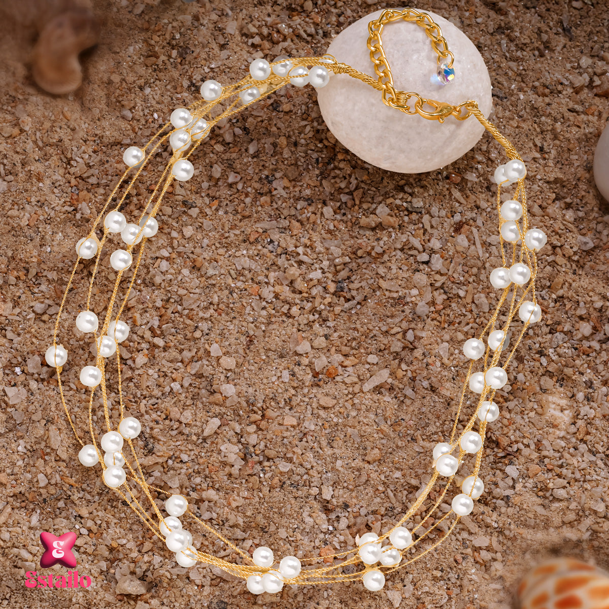 Boho-Chic Pearl Necklace