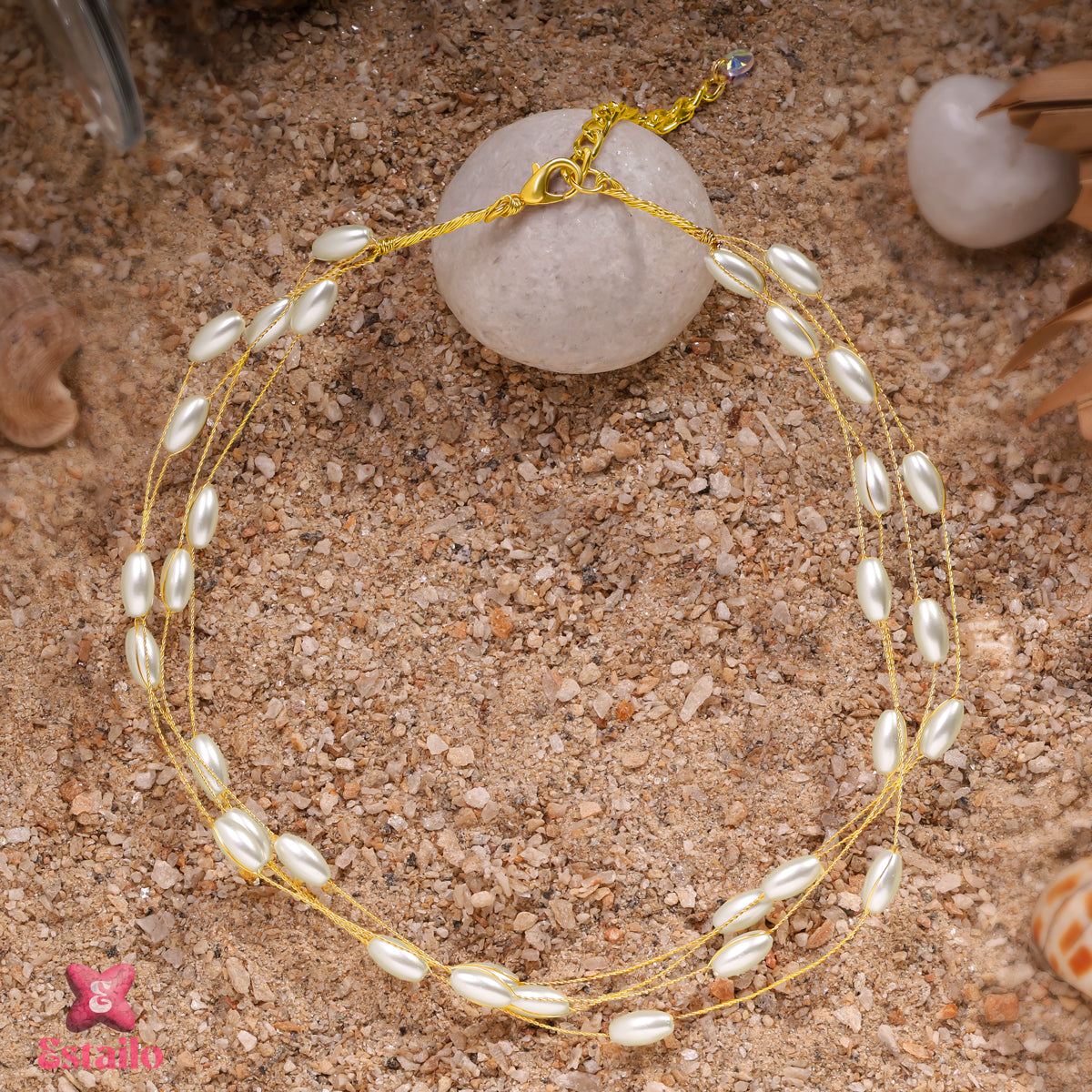 Bohey Pearl Chain Necklace