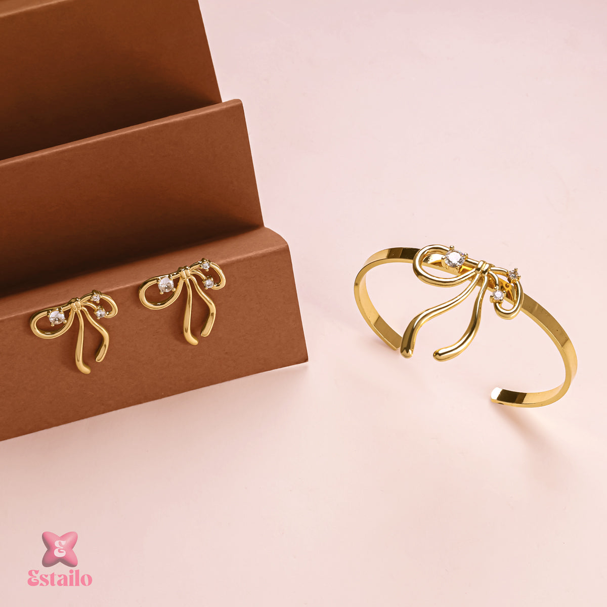 Shinny Twirl Knot Bow Set