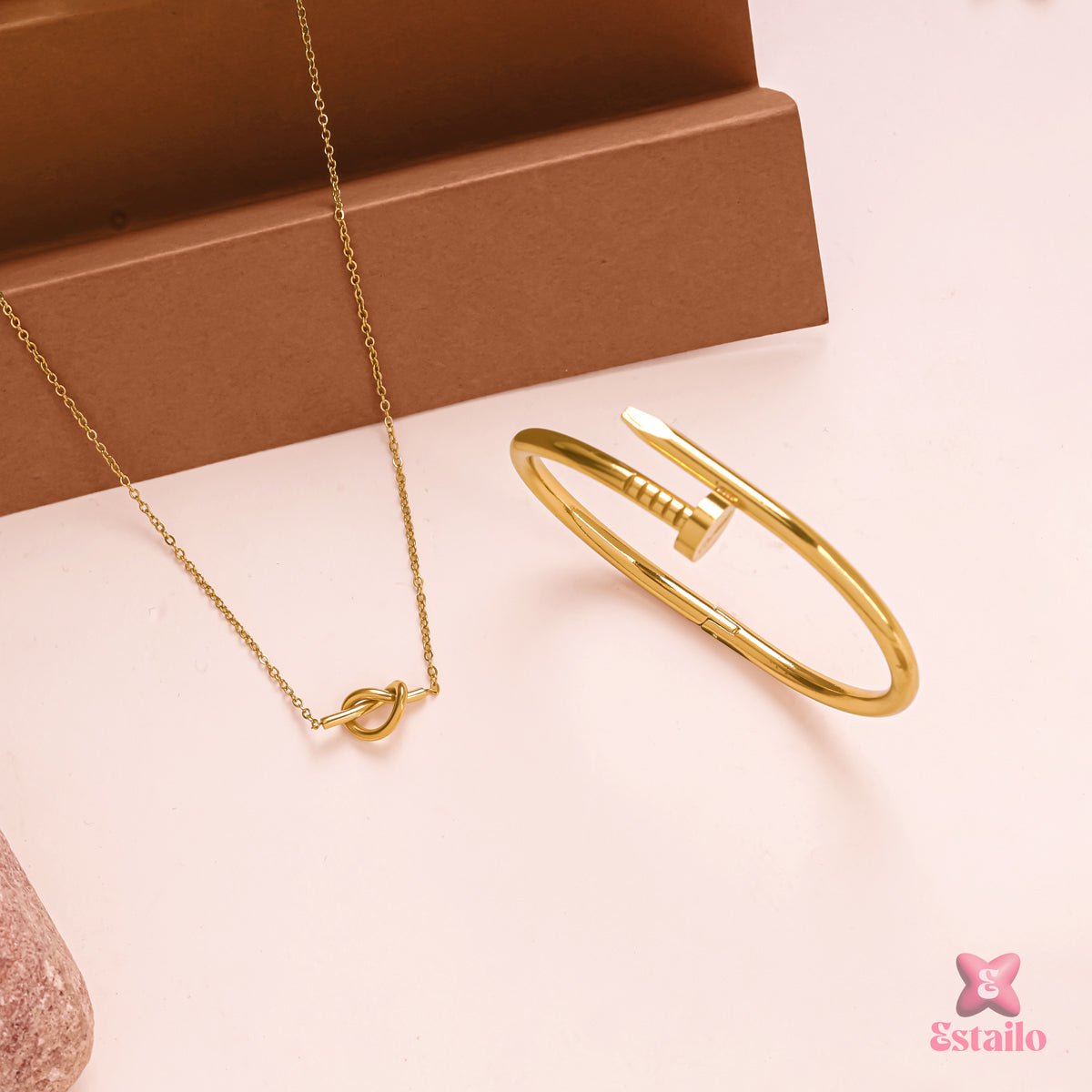Golden Cuff & Link Set