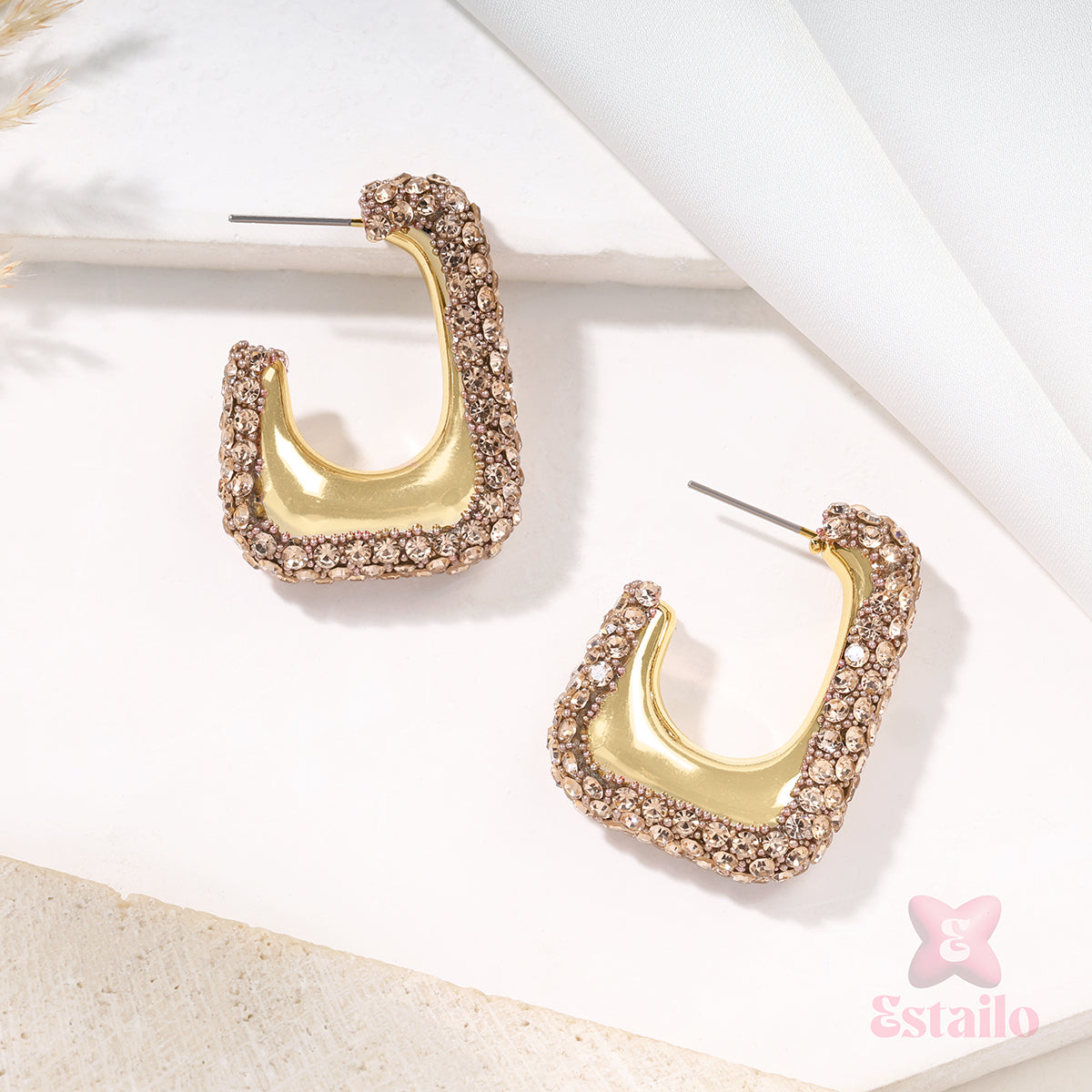 Chic Crystal Contours Earrings