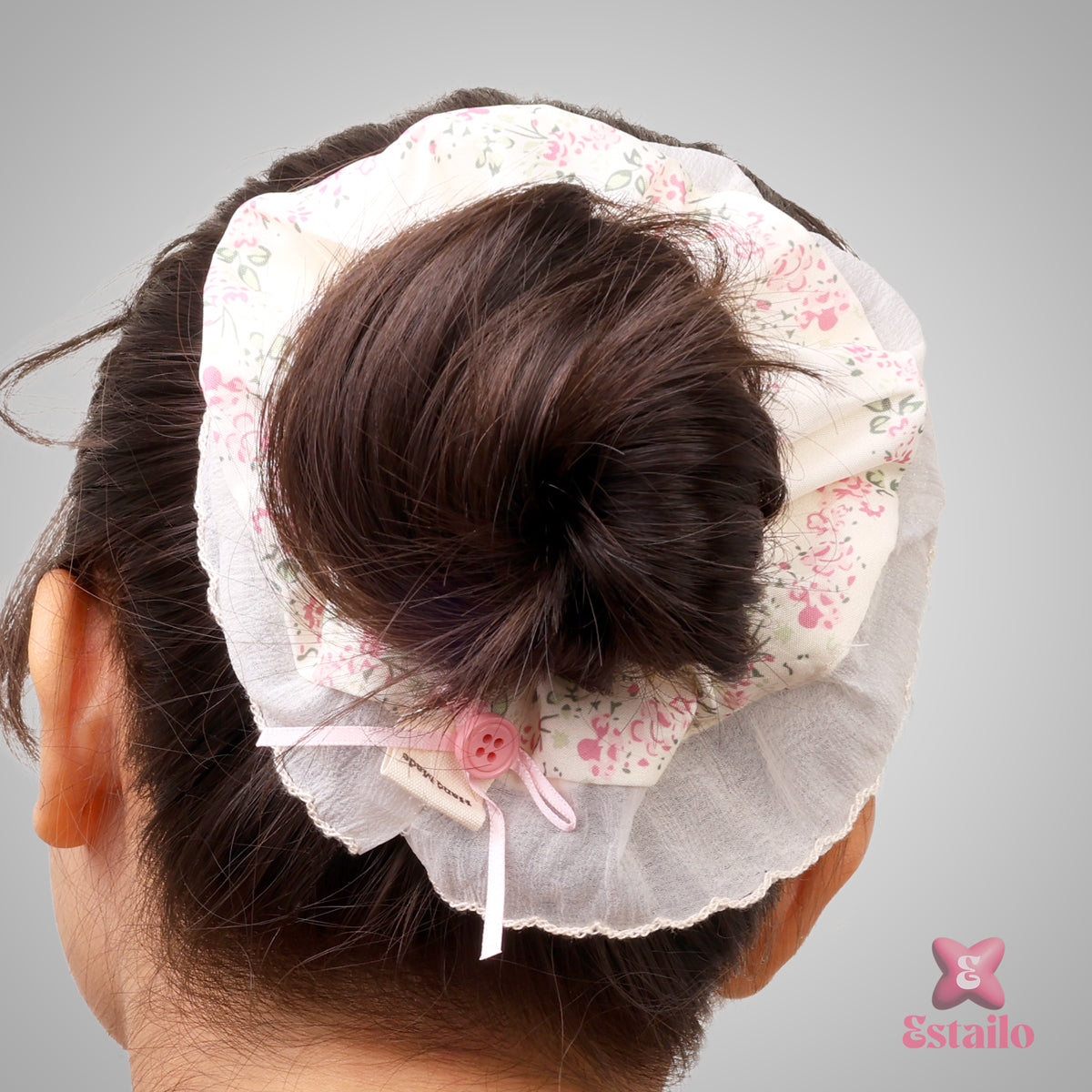 Lace & Pearl Bun Delight Hair Tie Srunchie
