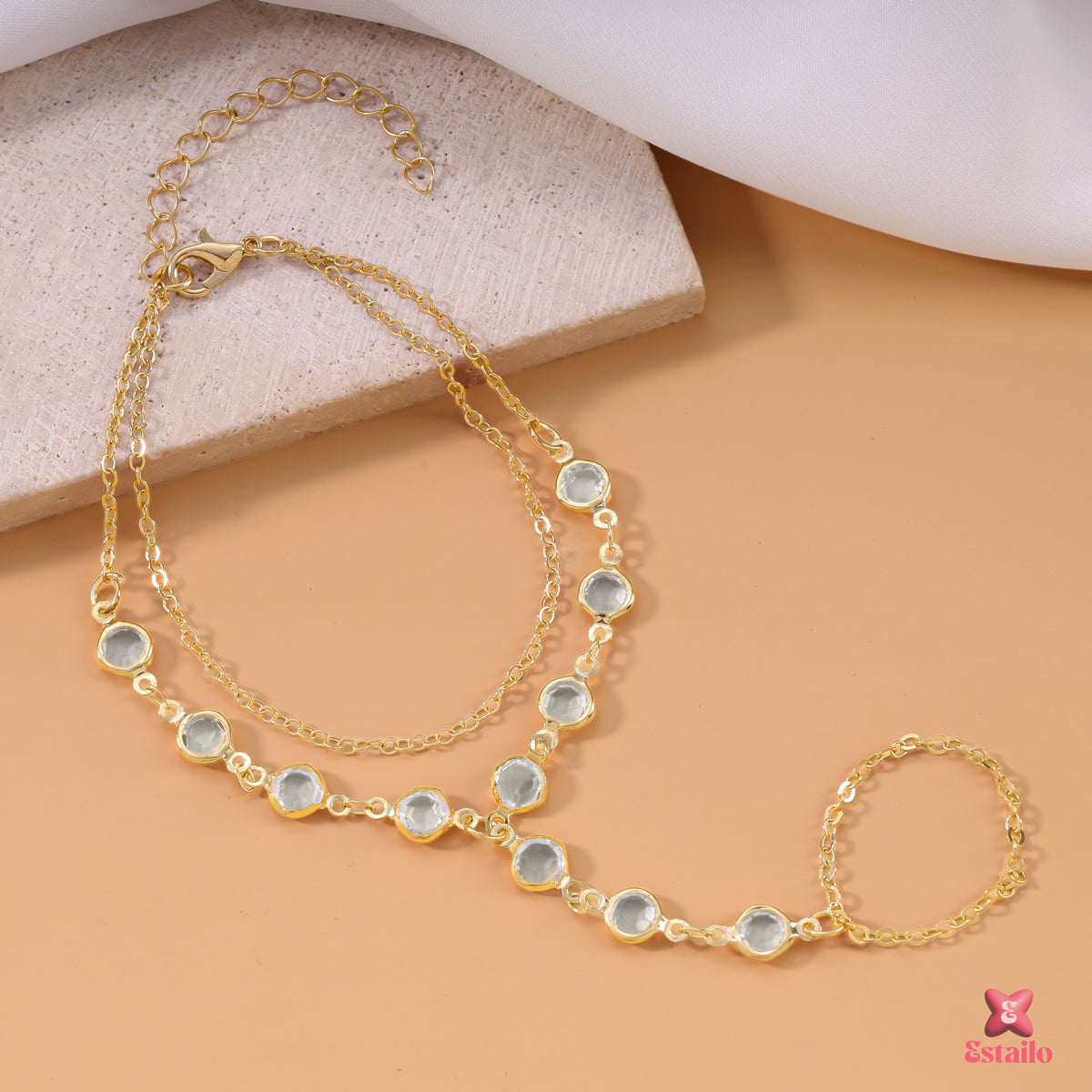 Celeste Crystal Slave Bracelet