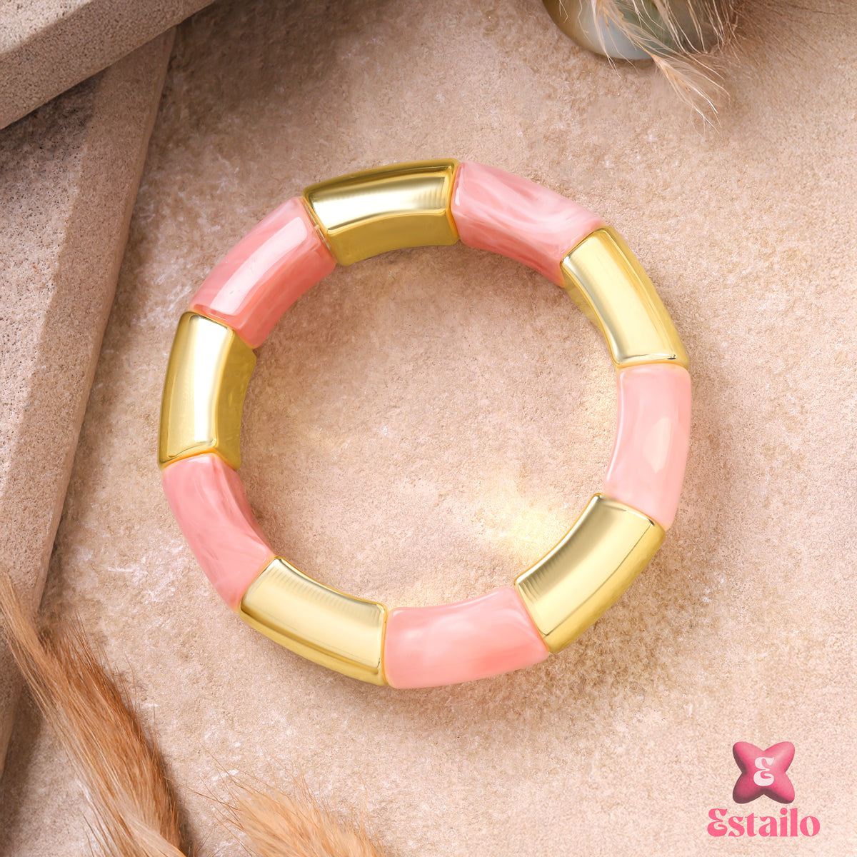 Rosy Radiance Bangle Bracelet