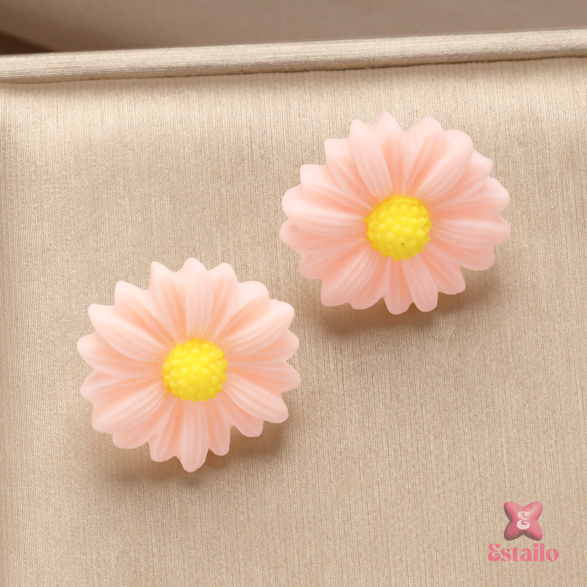 Blushing Daisy Studs Earrings