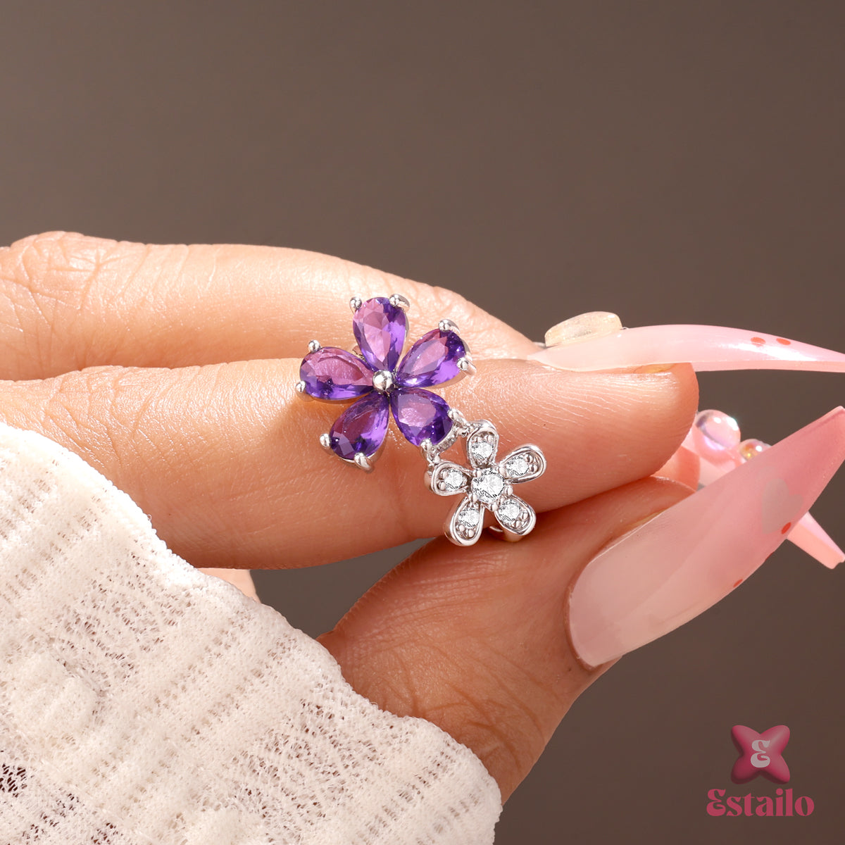 Dewdrop Flower Ring