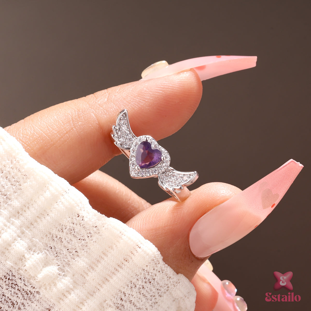 Dreamy Heart Wing Ring