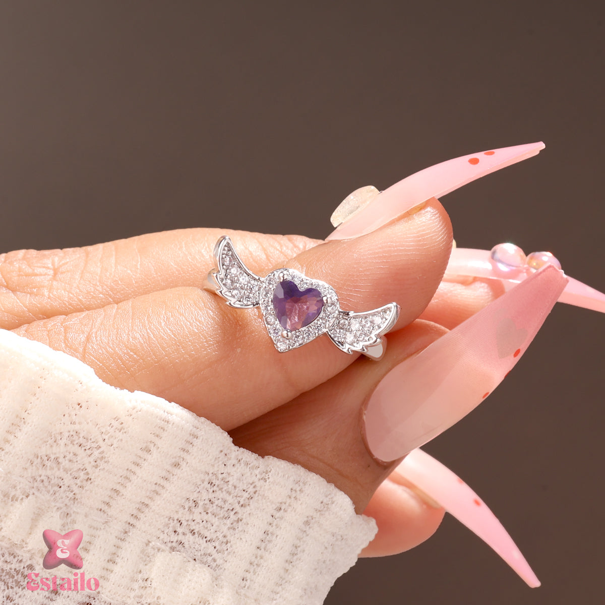 Dreamy Heart Wing Ring
