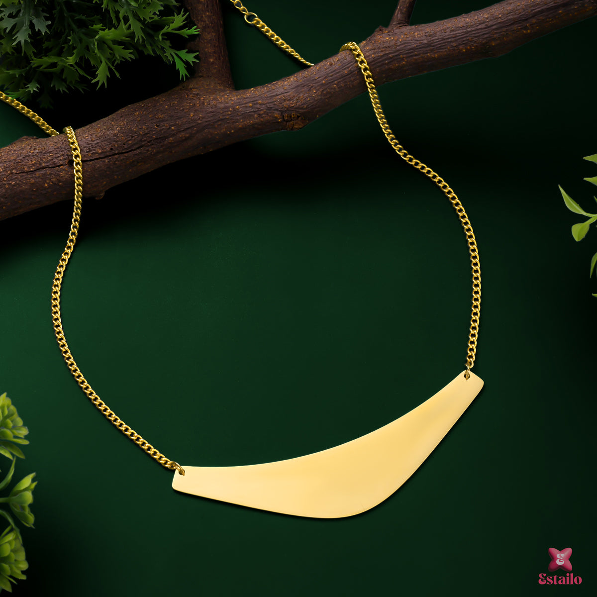 Golden Arc Necklace