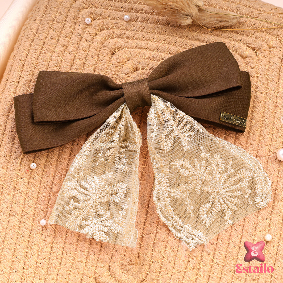 Obsidian Charm Bow Clip