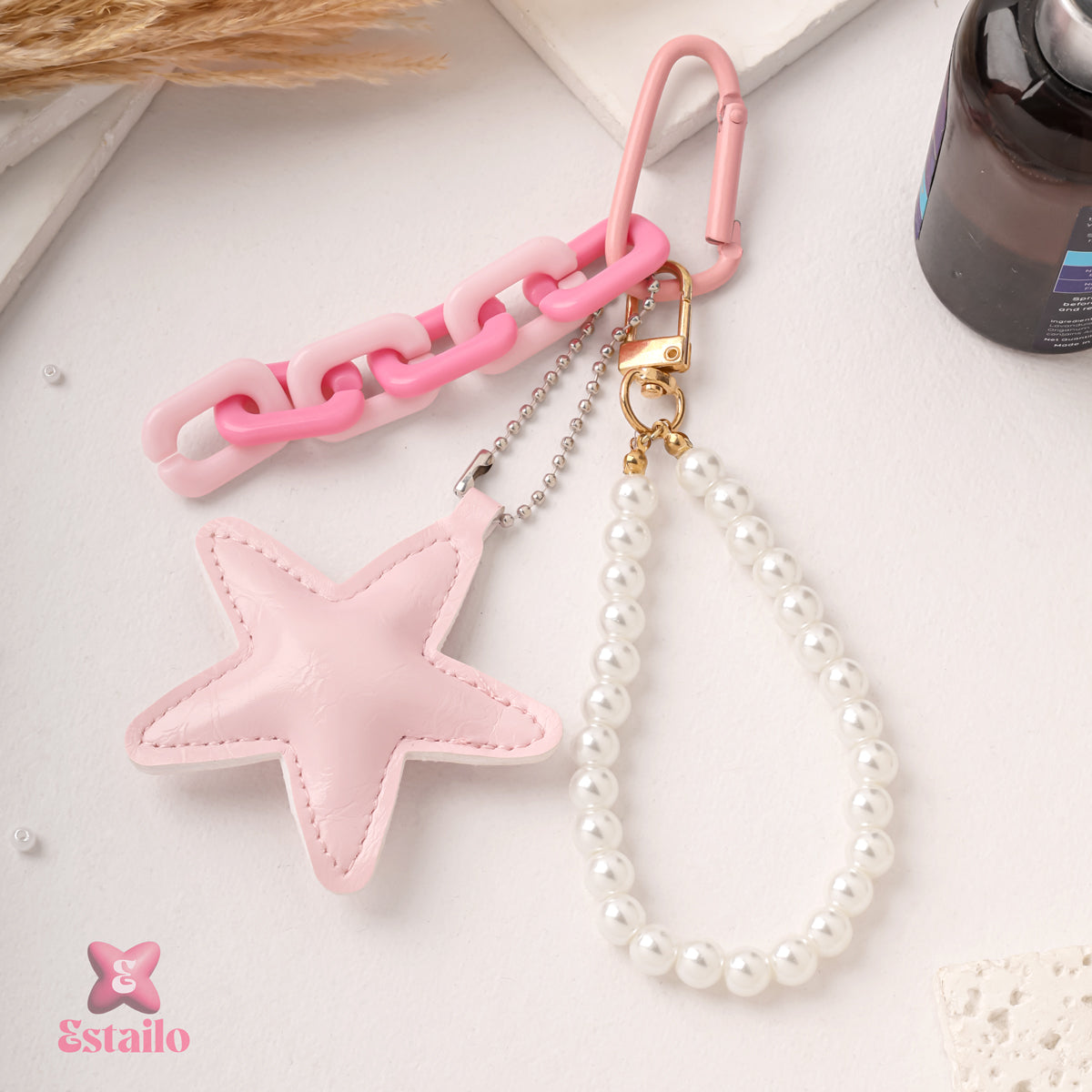 Pink Starlet Bag Charm