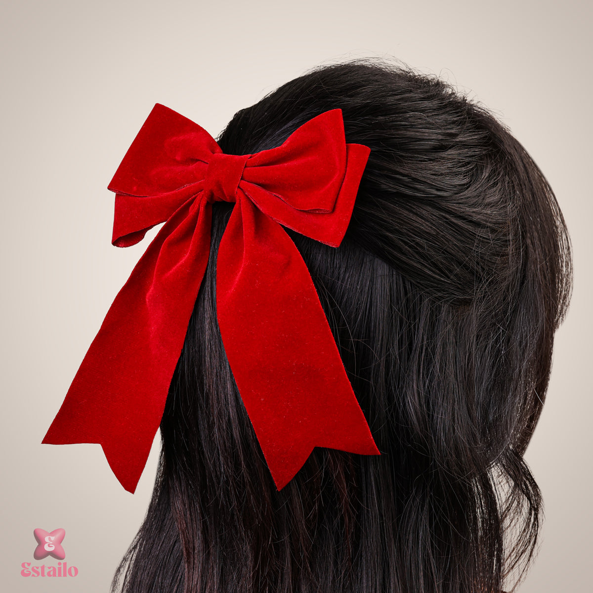 Red Velvet Grace Bow Clip
