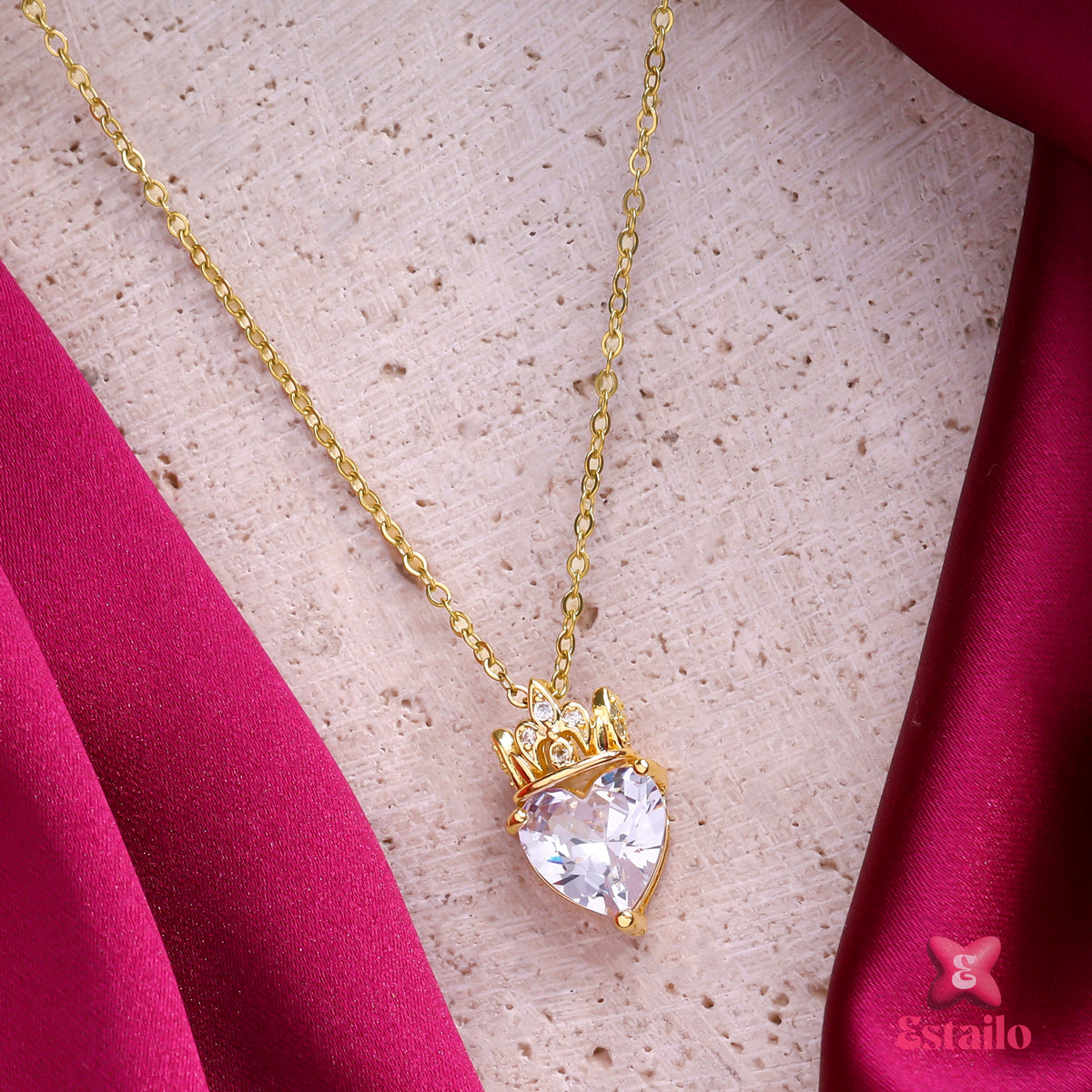 Heart Crown Necklace