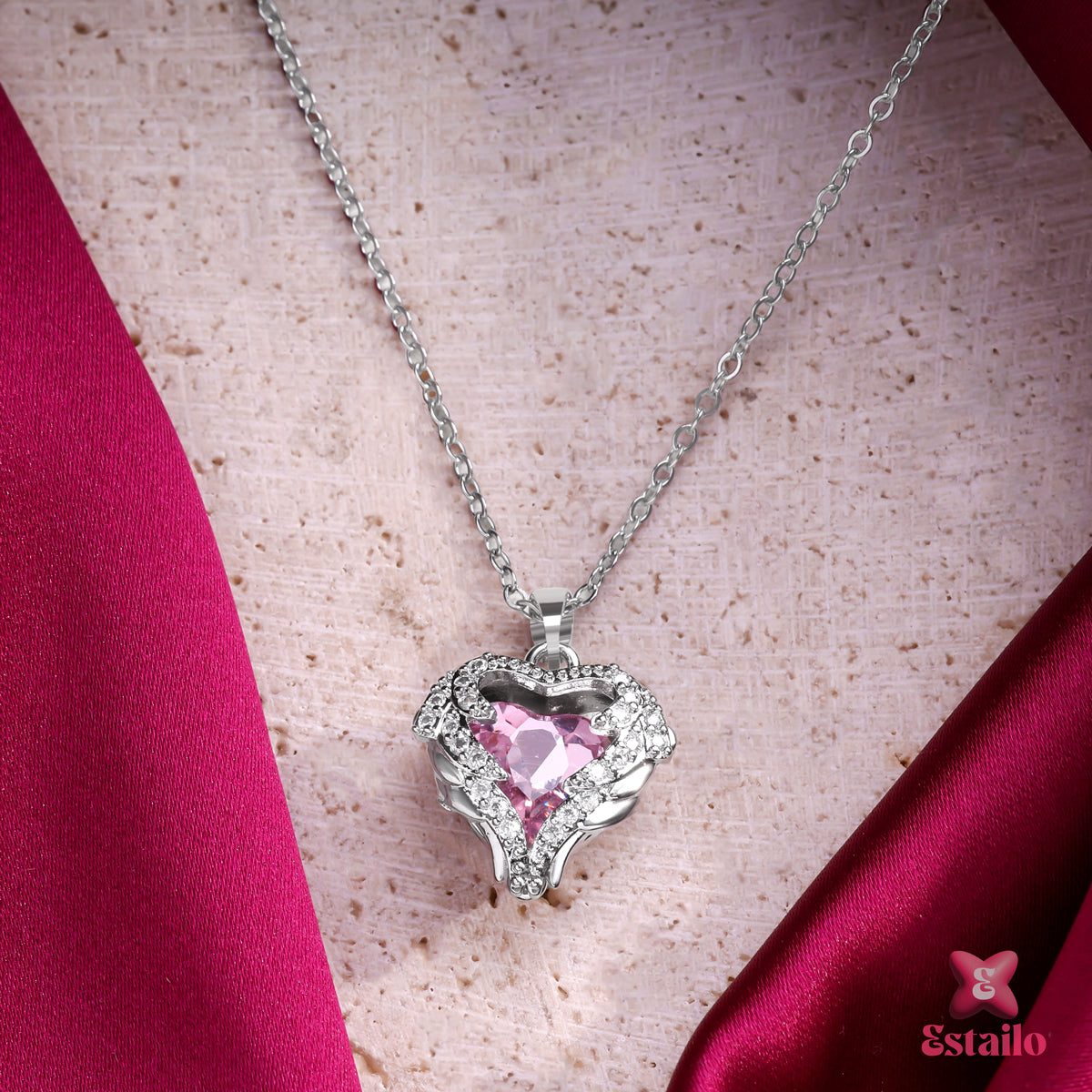 Silver Divine Heart Necklace