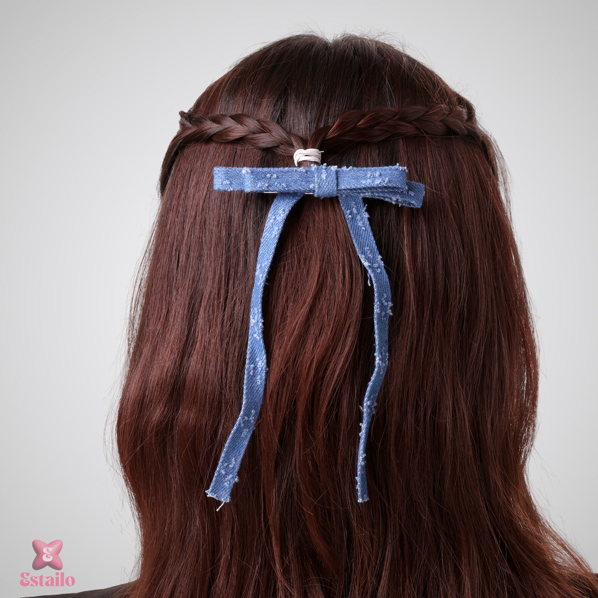 Denim Delight Bow Clip