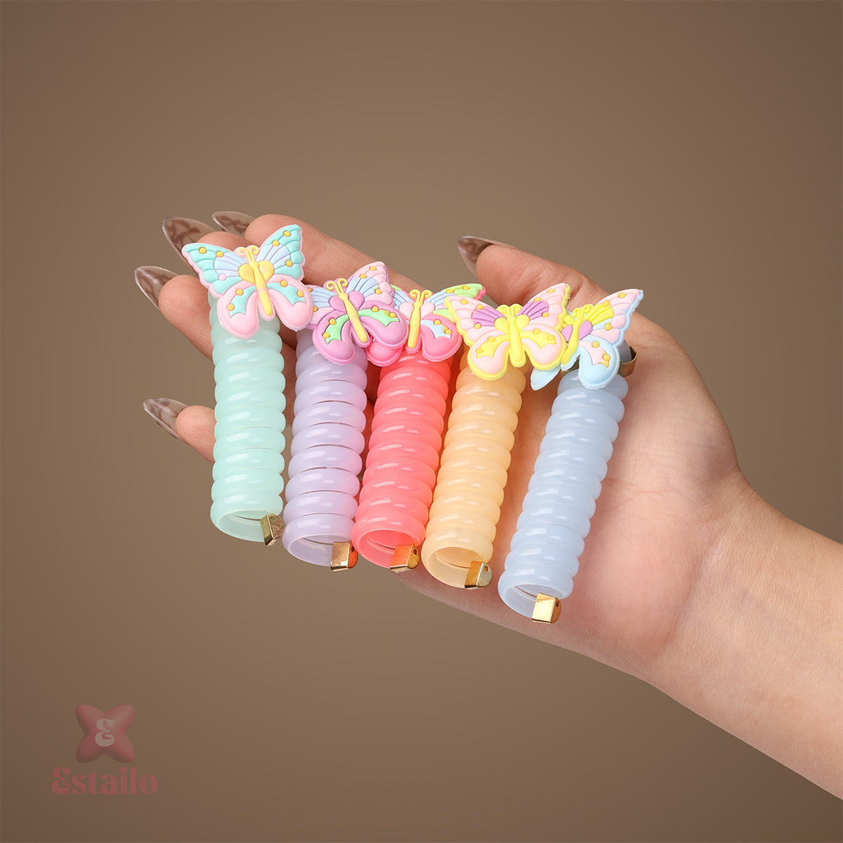 Butterfly Spiral Hair Ties (pack of 2)