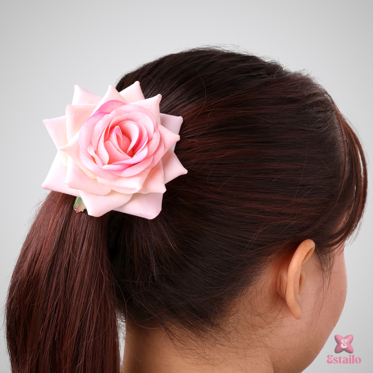 Pink Rose Hair Rubber