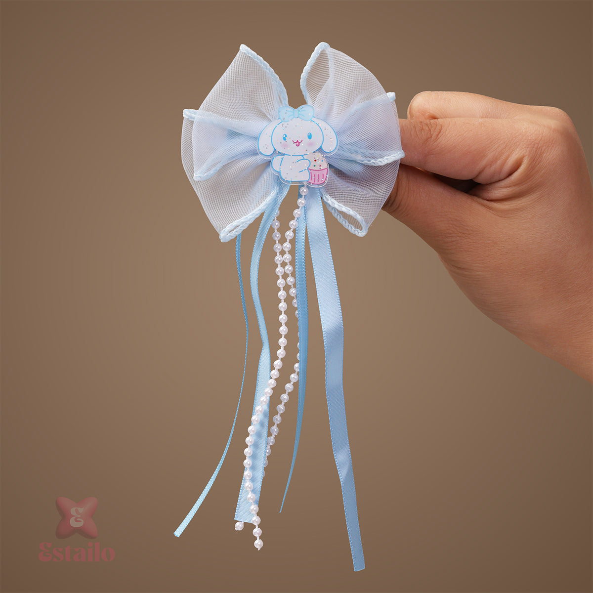 Kitty Bow Hair Clip
