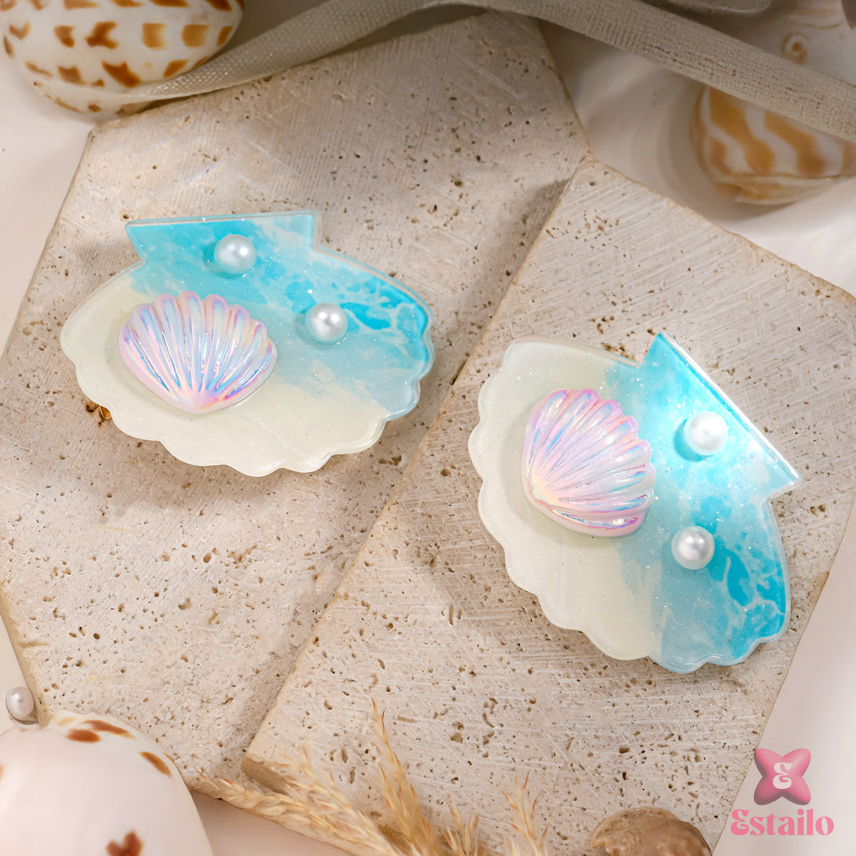 Seashell Resin Clip