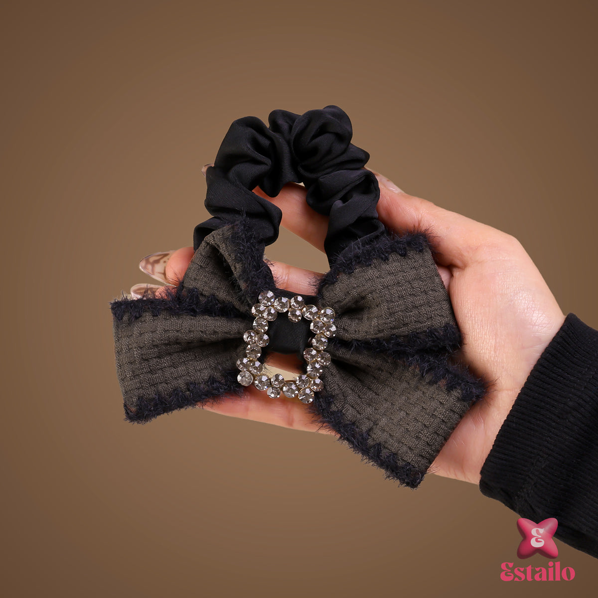 Glimmer Buckle Bow Scrunchie