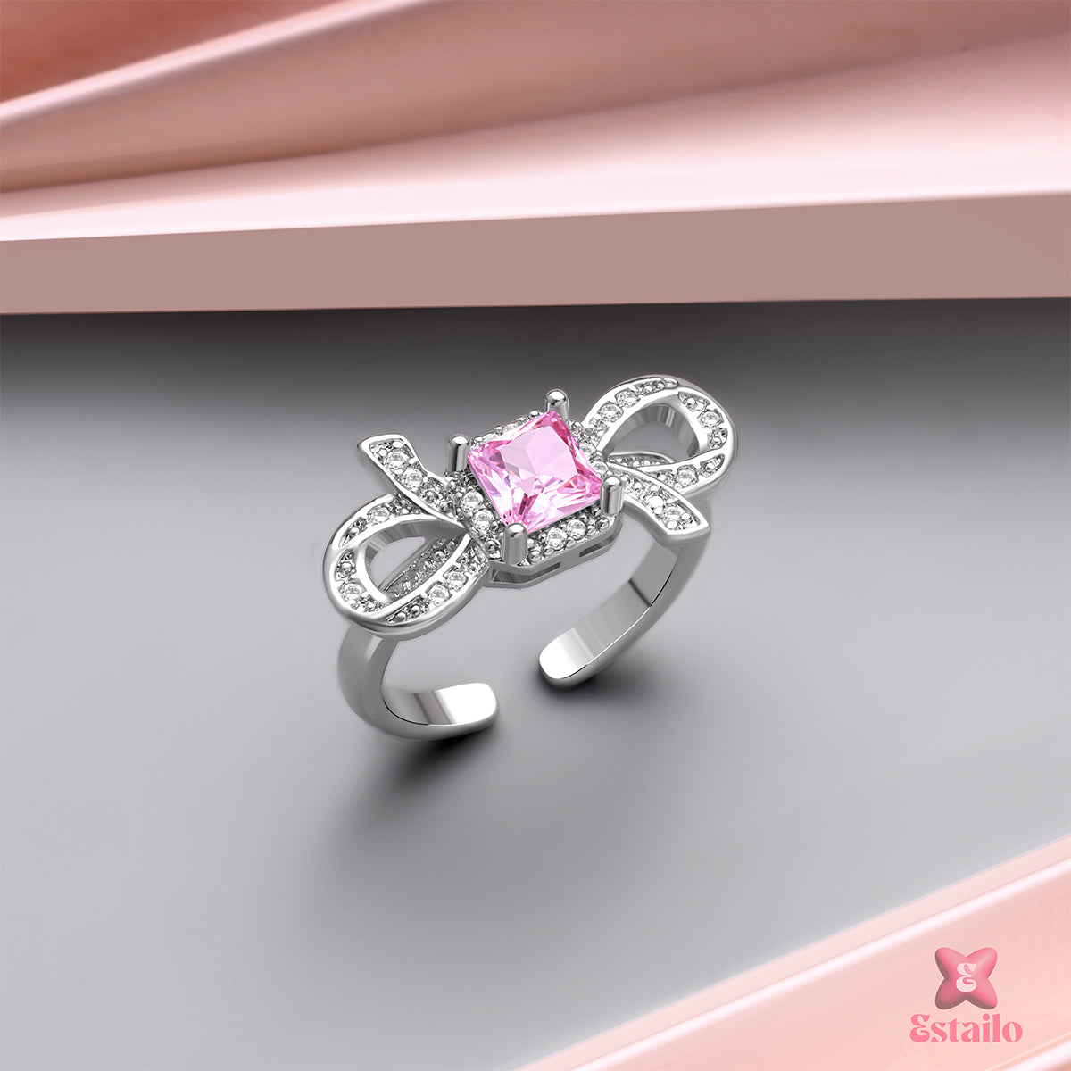 Rose Ribbon Embrace Ring