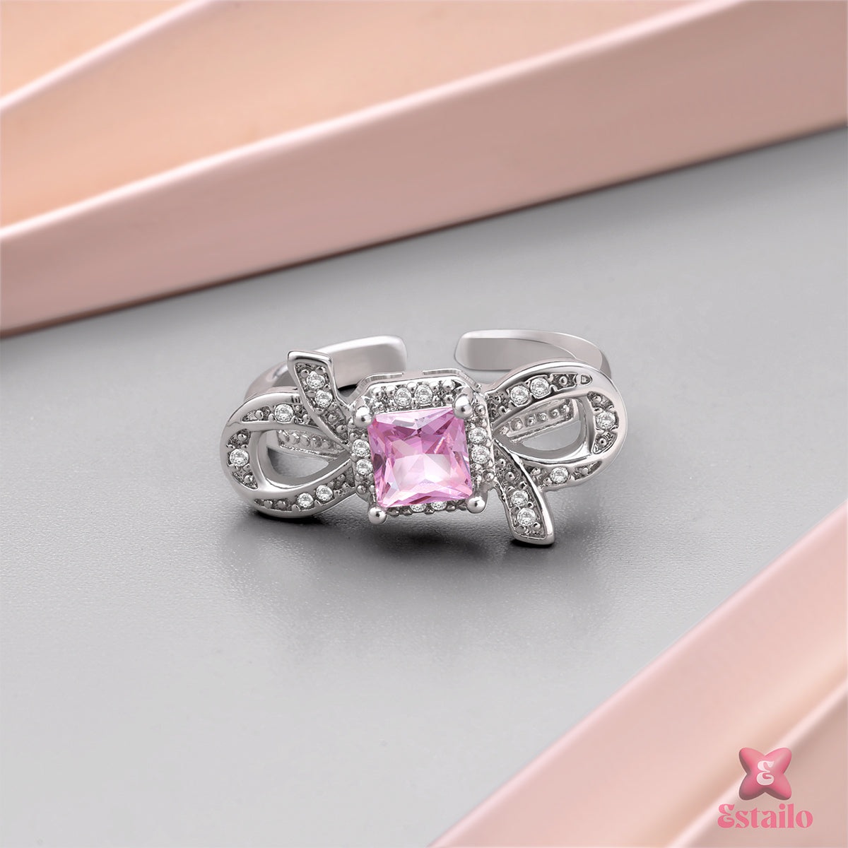 Rose Ribbon Embrace Ring