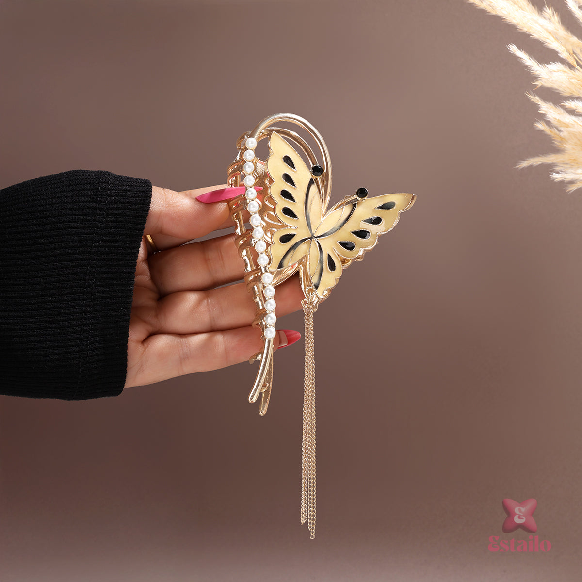 Rhinestone Butterfly Hair Claw