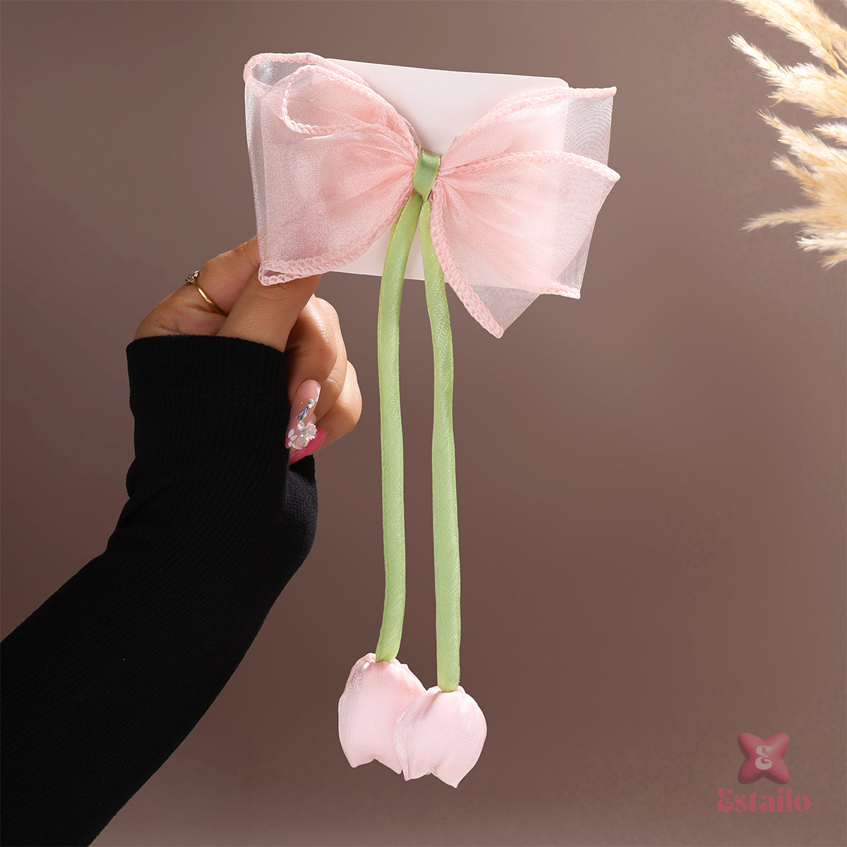 Tulip Bloom Hair Bow Clip