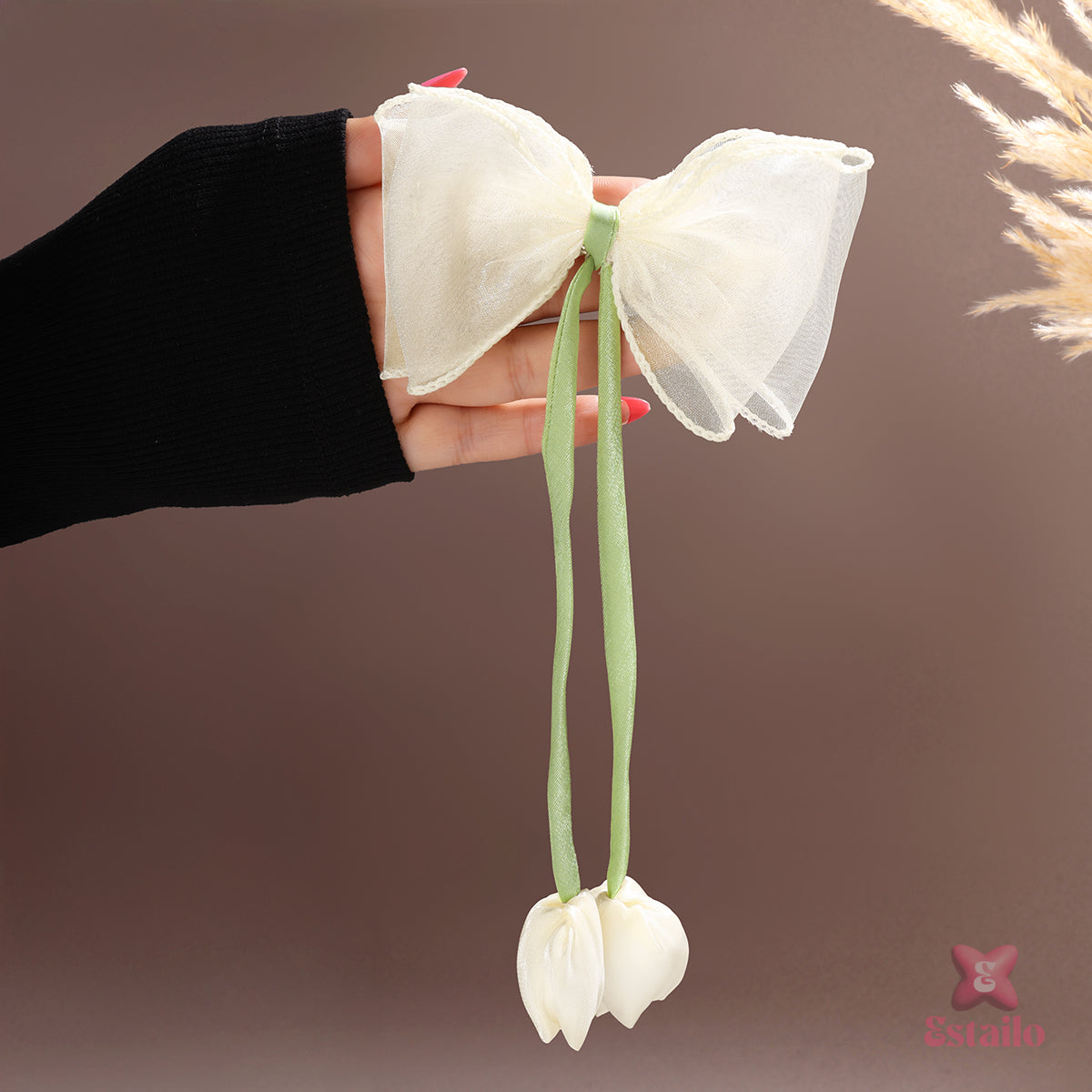 Elegant Tulip Bow Clip