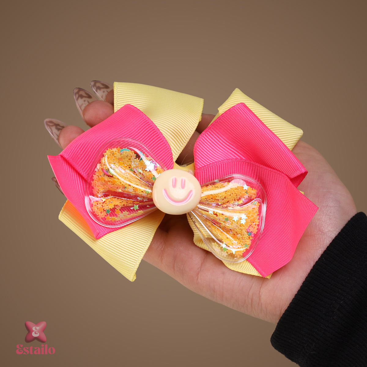 Glitter Burst Bow Clip