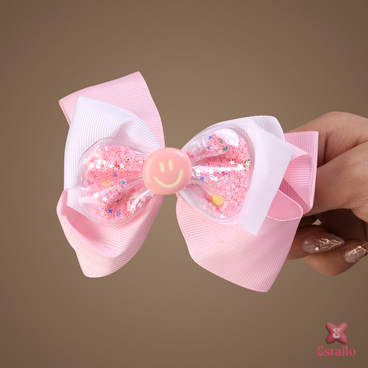 Sparkling Bow Pink Clip