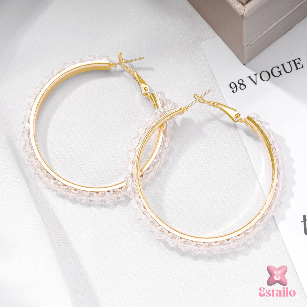Sparkle Statement Hoops Earring