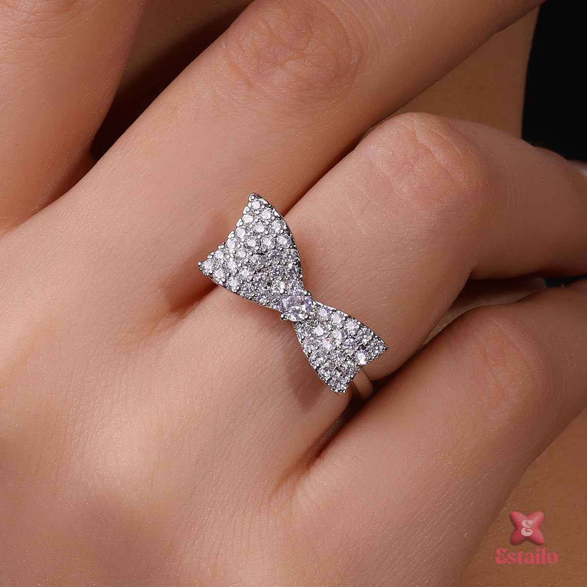 Precious Bow Statement Ring